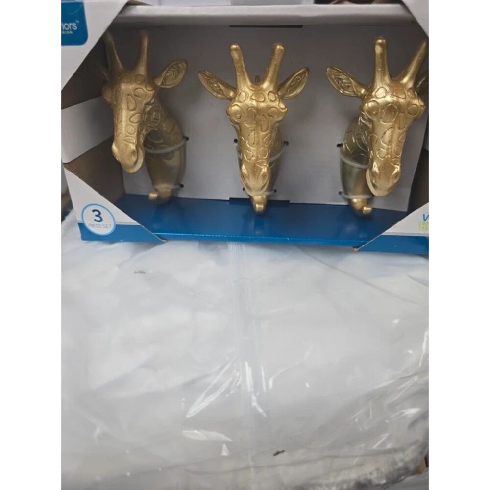 3pc Giraffe Resin Wall Hooks